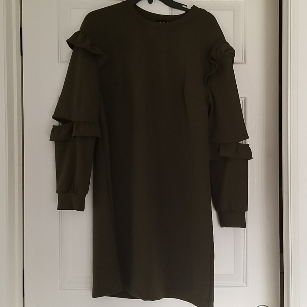 Olive cut out dress